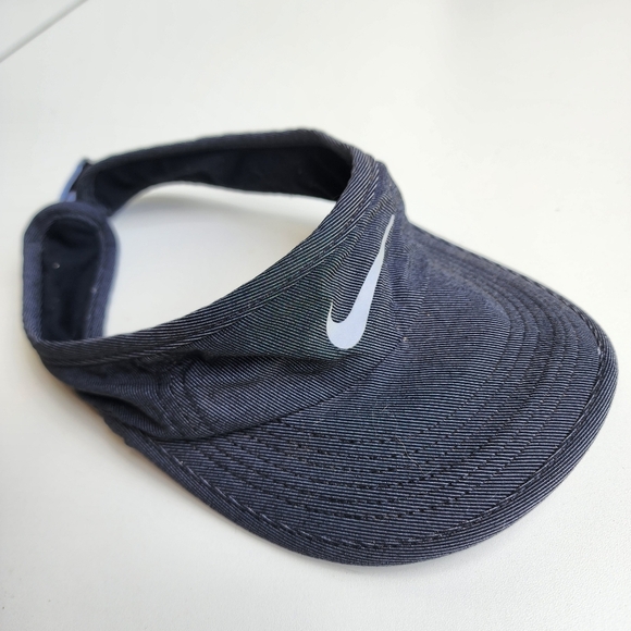 Nike Dri-Fit AW84 Running Visor - Black Strap Back Hat - One Size - Picture 8 of 8